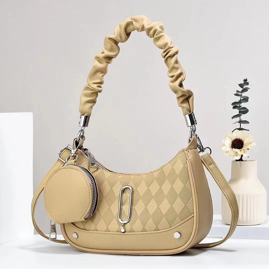 Women's Bags Underarm Bags Trendy Simple And Fashionable Versatile Soft Leather Shoulder Crossbody Small Square Bag_voghion.com