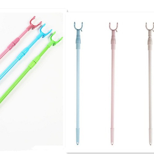 Manufacturer of clothes drying fork retractable clothes support household plastic clothes hanging rod clothes drying rod clothes fork accessories