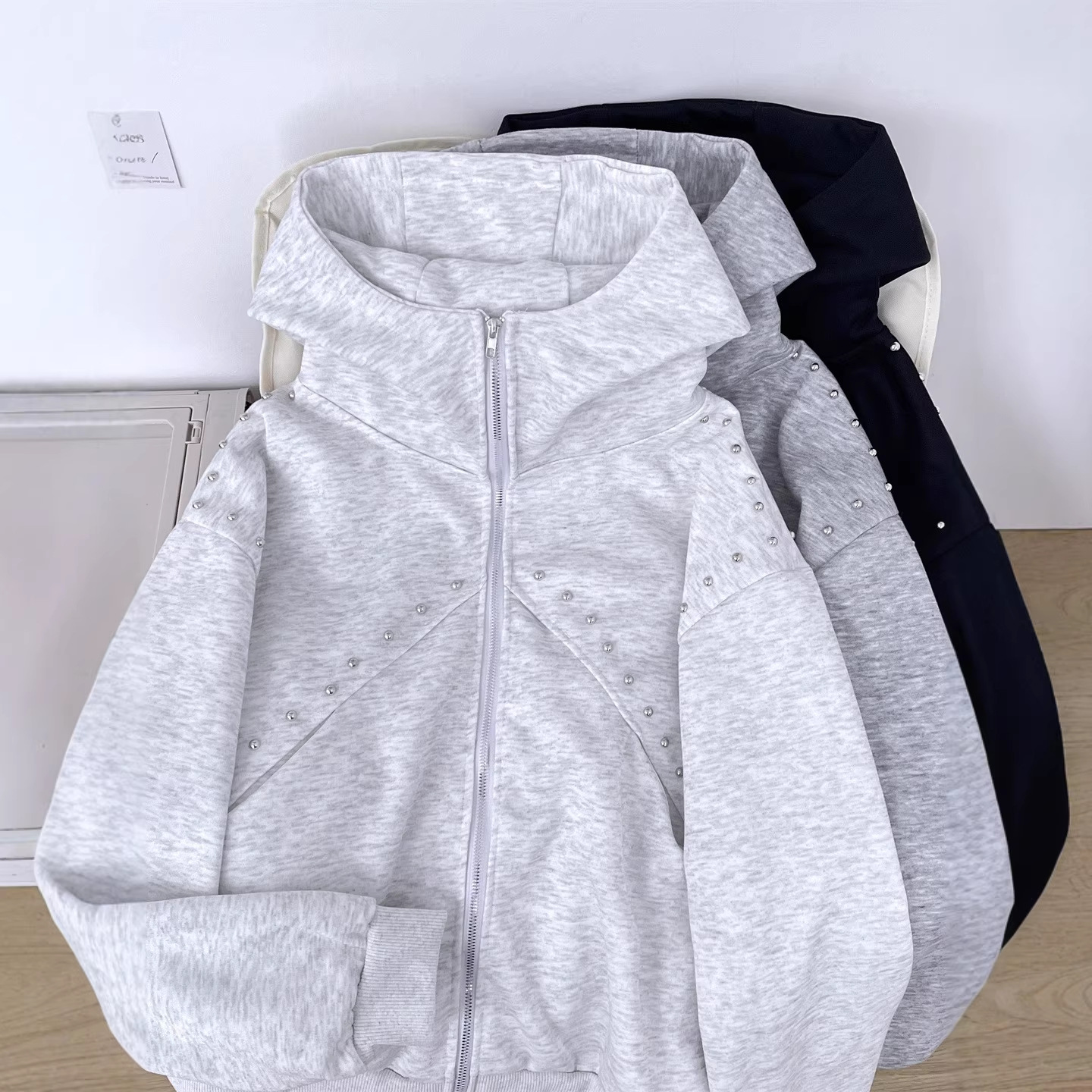 Cárdigan con capucha para hombre y mujer sudadera holgada_voghion.com