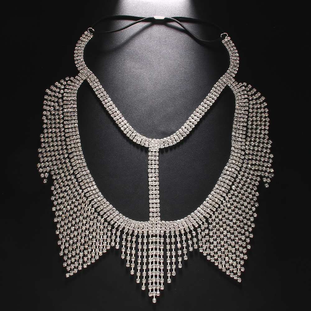 Tendencia transfronteriza rhinestone máscara de la personalidad europea y americana mascarada borla máscara accesorios máscara femenina