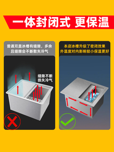 不锈钢储冰槽商用台面嵌入式存冰槽酒吧咖啡店储冰块器奶茶店专-阿里巴巴
