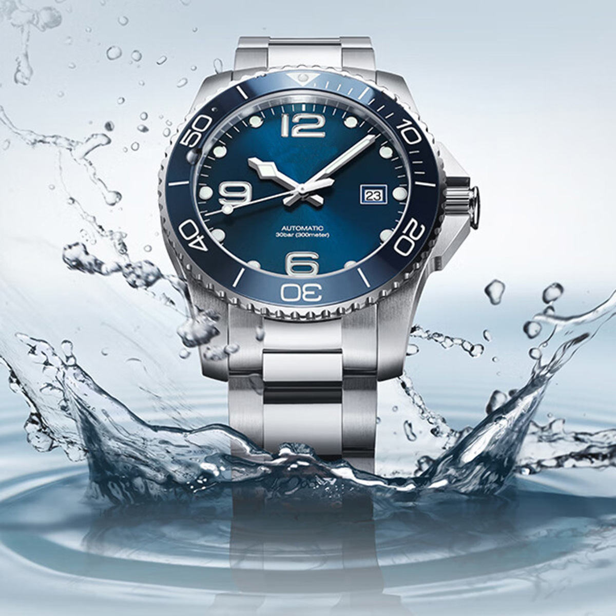 Comcas Mechanical Men's Watch Witch Hollow Bottom Calendar Fashion High Sense Cross-border Witch Hollow Bottom Mechanical Wrist Watch