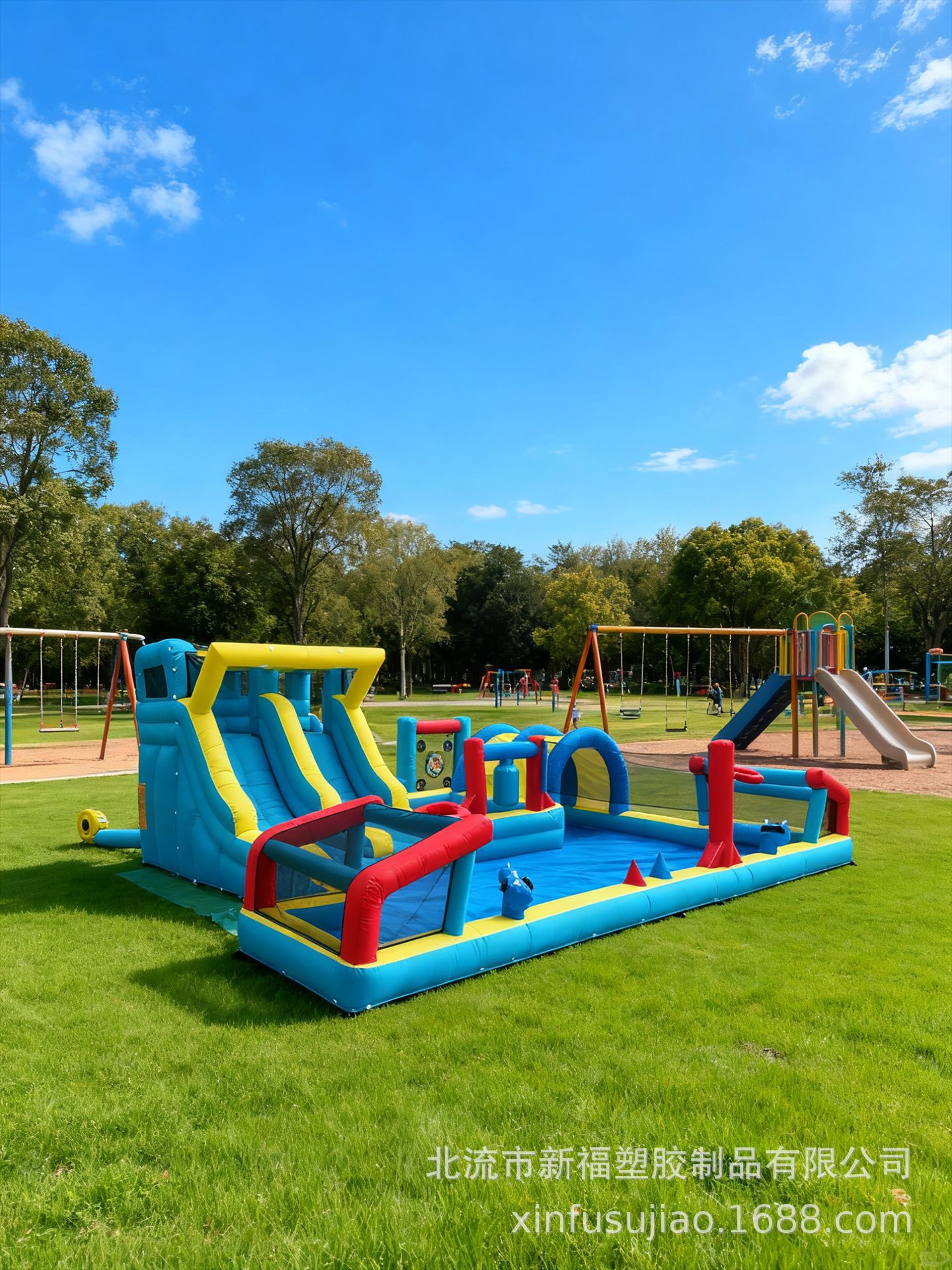 Cruce de fronteras inflables para niños al aire libre chorro de agua tobogán cama de salto interior pequeña cama de salto casa piscina de juego