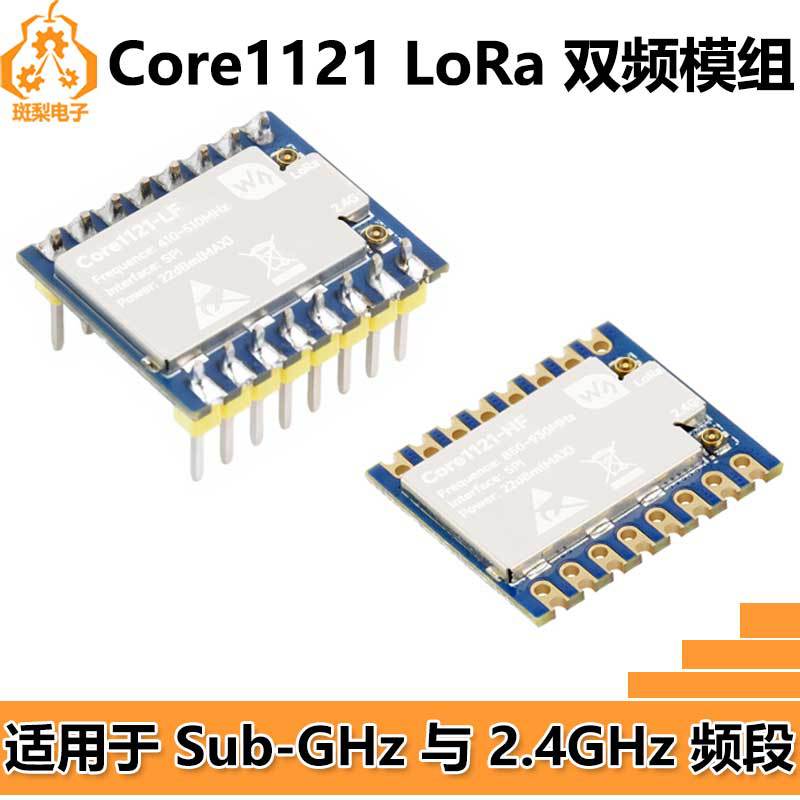 Core1121 LoRa LR1121 HF LF双频模组 SPI适用于Sub-GHz/2.4GHz