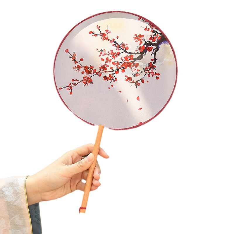 Mo Yan clásico ventilador redondo danza serie de estilo chino antiguo verano semi-transparente Han cheongsam ventilador turístico pose