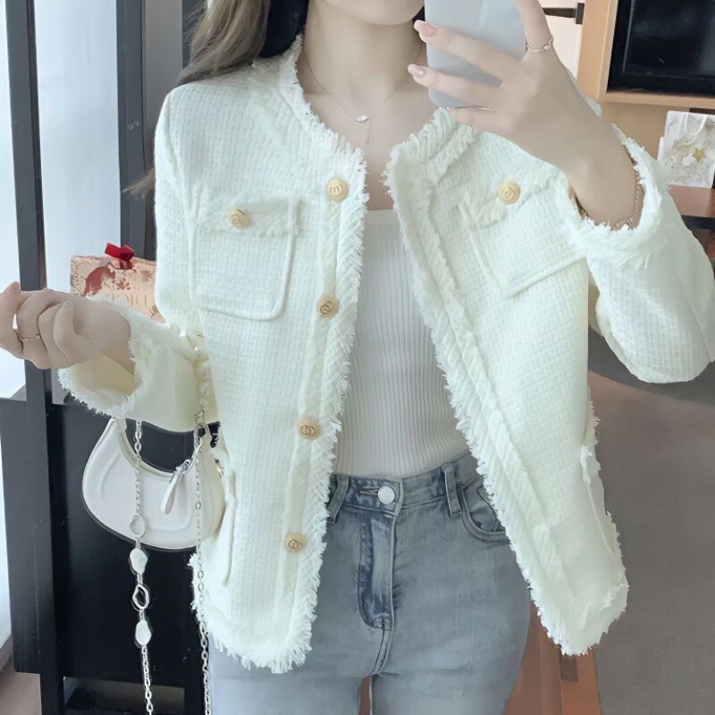 French Socialite Small Fragrant Outwear for Women, Autumn and Winter Outer Wear, New Elegant, Fashionable, High-End, Slim Jacket, Trendy Top