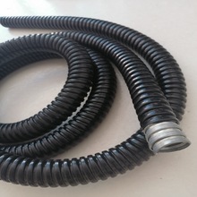 Φ12mm镀锌蛇皮管 黑色阻燃PVC披覆金属穿线管