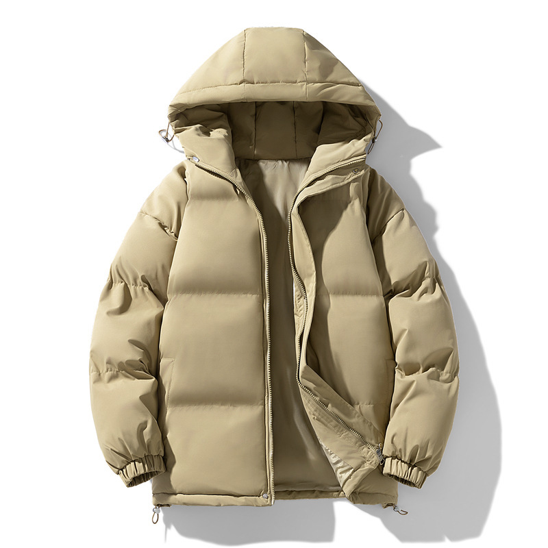 [Hot] 2024 Winter New Unisex Cotton Korean Version Hooded Bread Jacket, Thick And Warm, Trendy Jacket For Men_voghion.com