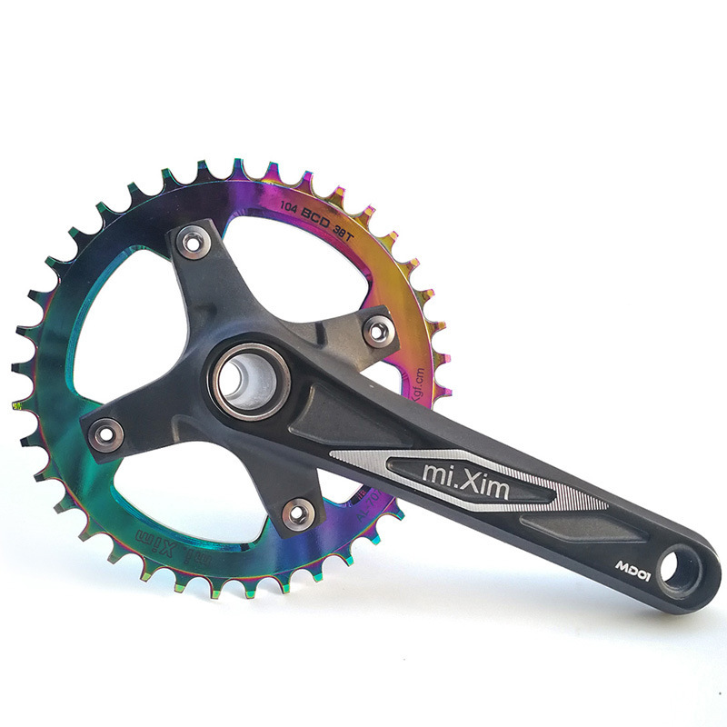 Mi.xim ciclismo de montaña dientes positivos y negativos de una sola pieza de siete discos de dientes de color 30-32-34-36-38 dientes de un solo disco