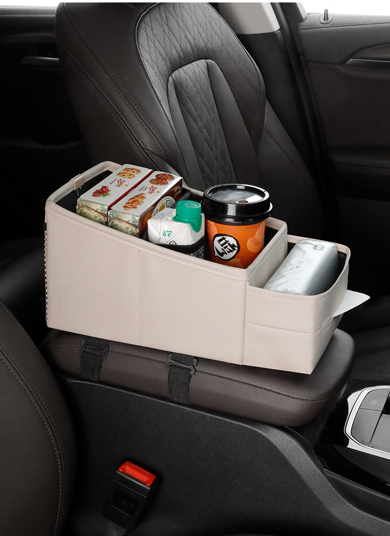 Car armrest box storage box multifunctional car central control cup holder tissue box car high-end middle storage box