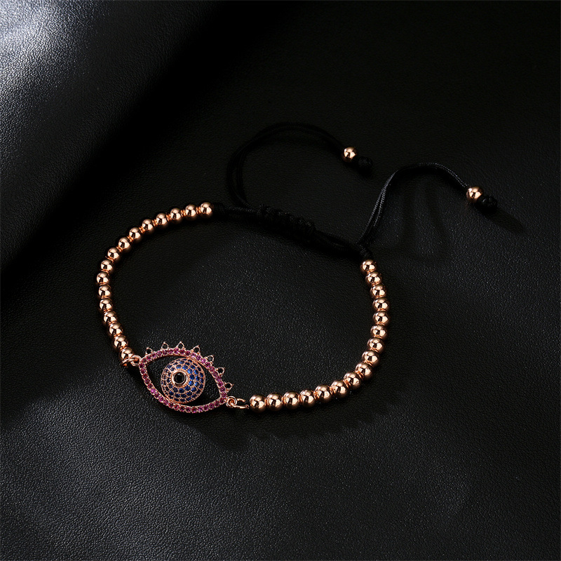 Ethnic Style Devilu0027S Eye Copper Bracelets Inlaid Zircon Copper Bracelets