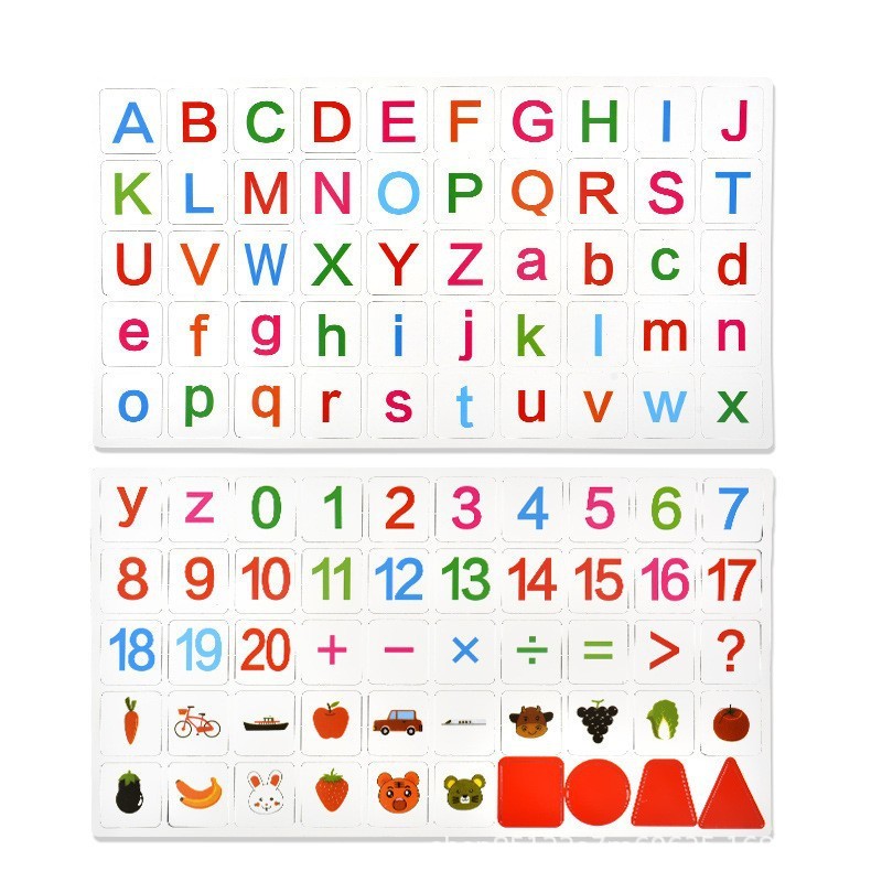 ABC数字と文字の磁気ステッカーセット、子供の早期教育、知育、文字認識、木製画板アクセサリー、磁気シート、磁気吸着|undefined
