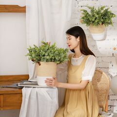 Manufacturer sells transplanted money leaf eucalyptus with grass artificial flowers wholesale fake flowers wedding decoration GF16296A