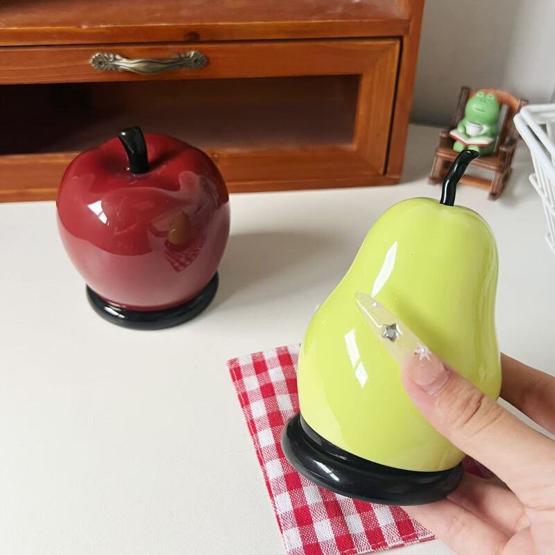 かわいいリンゴ梨つまようじボックス新しいつまようじチューブ家庭用ライト高級ハイエンド綿棒デンタルフロス収納クリエイティブつまようじ瓶|undefined