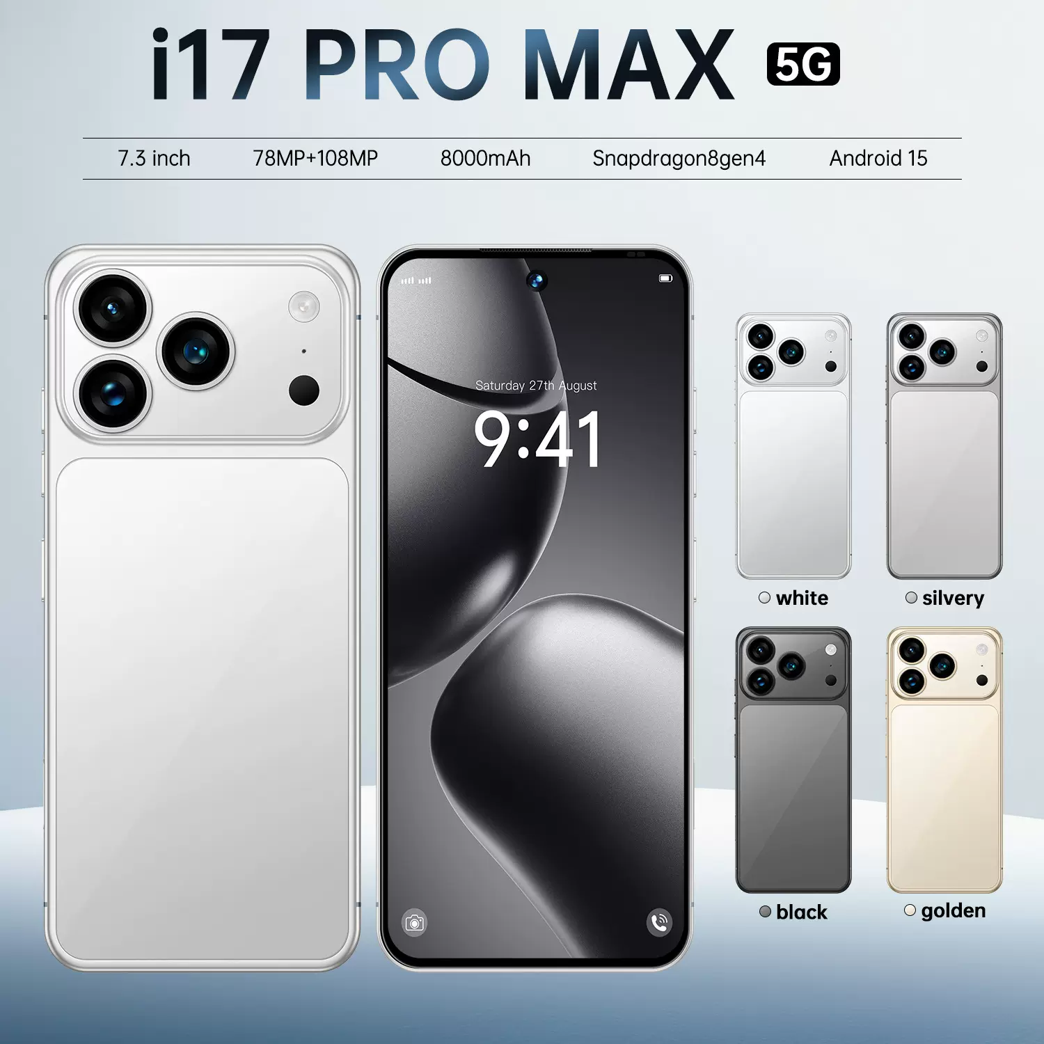 智能手机i17promax4G网络运行内存4+64安卓15海外直供