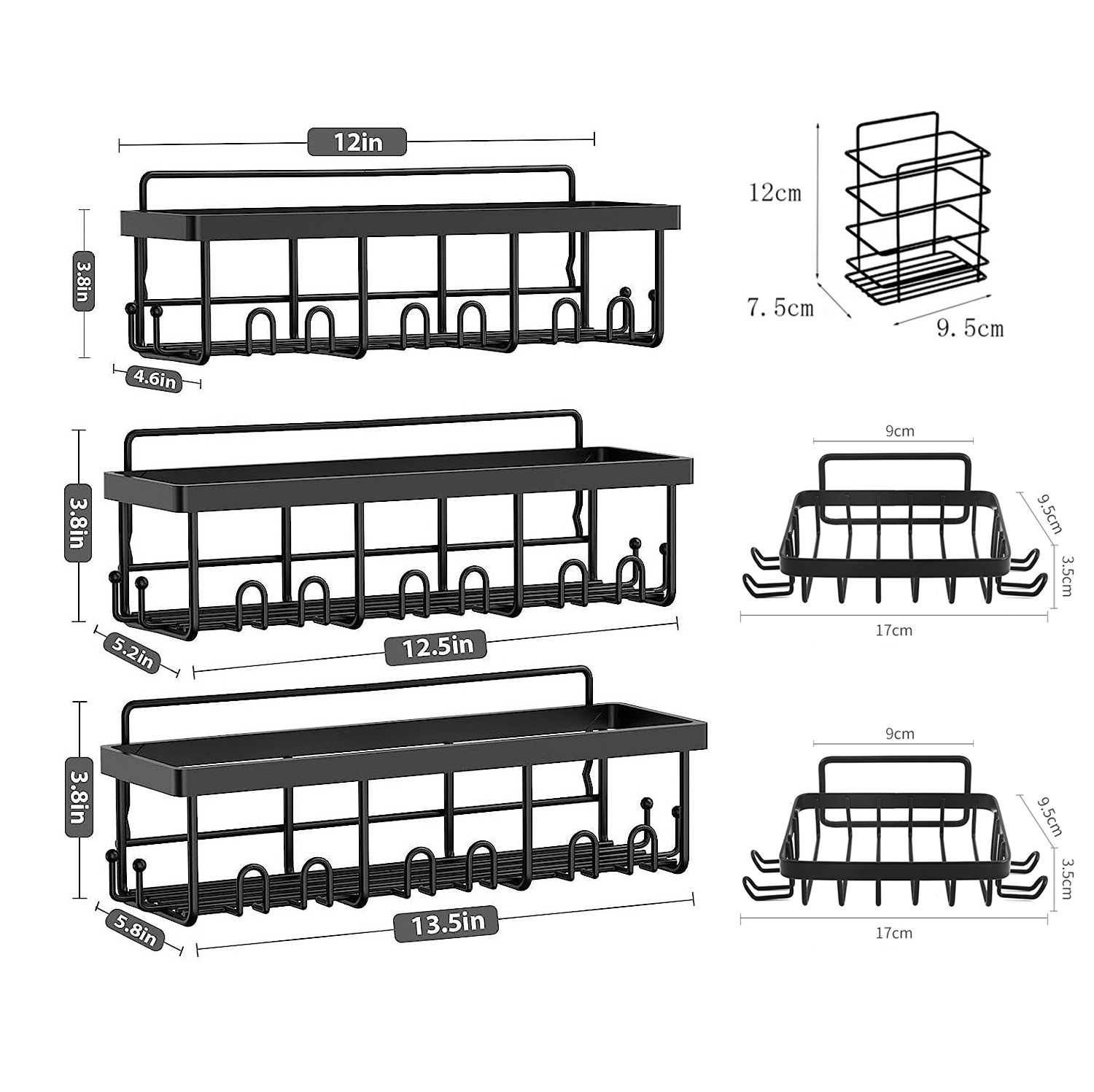 Estante de almacenamiento de baño estante de baño ducha estante de almacenamiento de baño lavabo cosméticos almacenamiento