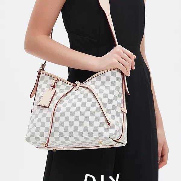 新款时尚斜跨龙须包单肩托特包diy材料包大容量牛皮包包百搭简约