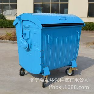 Export Export Outdoor Cold Galvanized Trash Can 1100 Large Trash Can Sanitation Galvanized Trailer Trash Can