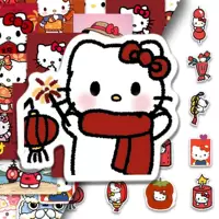 Водонепроницаемый набор наклеек (Hello Kitty), мультяшный, 100–200 шт., виниловые листы