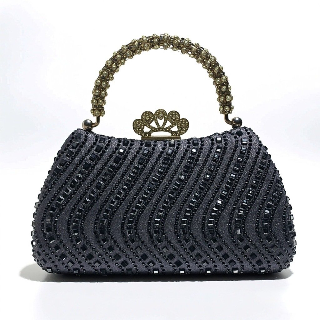 Elegante Abendtasche Mit Strasssteinen Für Damen_voghion.com