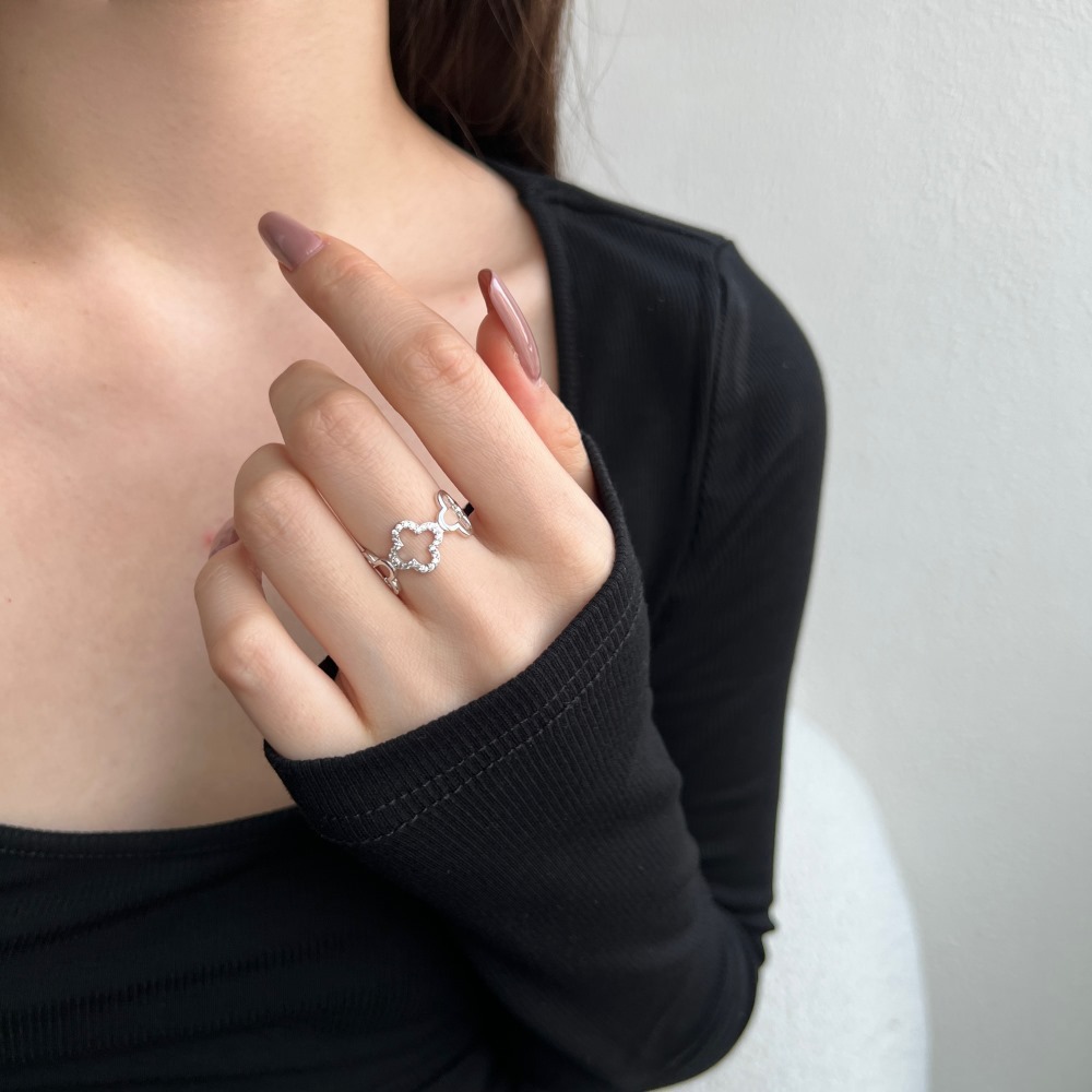6g Weight Zircon Inlay Material Rings Classification 1 Piece Quantity Holiday, Daily Occasion 925 Sterling Silver Material Solid Color Pattern Women's Gender Inlay Design Simple Style, Classic Style Style 925 Sterling Silver Zircon Solid Color Rings 7
