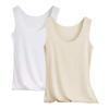 Women's ice silk tank top - white/nude