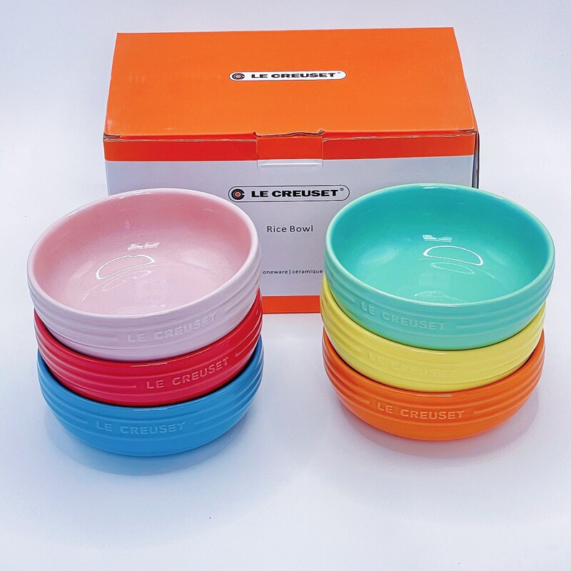 France's Same Le Series 12cm Rice Bowl Ceramic 14cm 6-Color Noodle Bowl 20cm Soup Plate Deep Plate High-End Porcelain