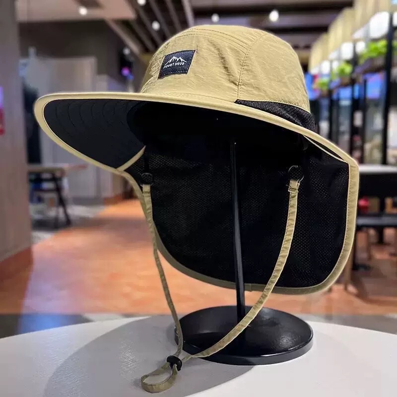 人気のアウトドアレトロフィッシャーマンハット、夏のハイキング、釣り、日焼け止めサンハット、登山、ウエスタンサンシェードカウボーイハット|undefined