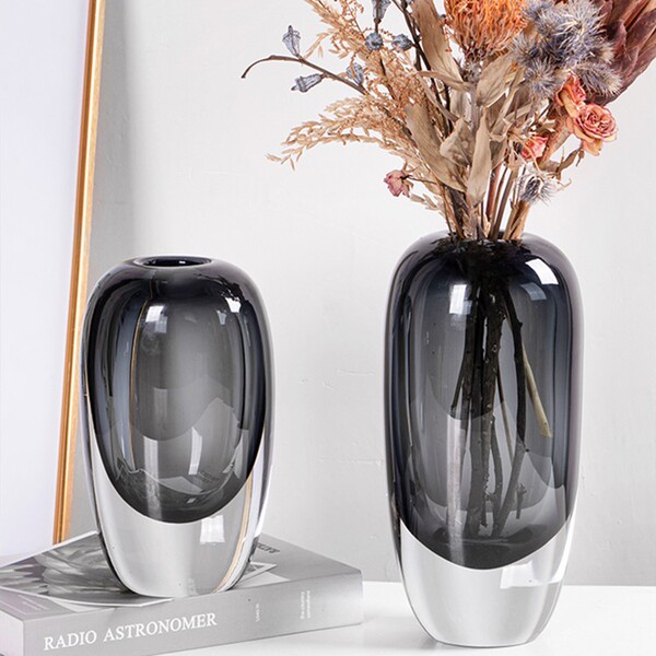 Free shipping minimalist modern crystal glass flower ware round…