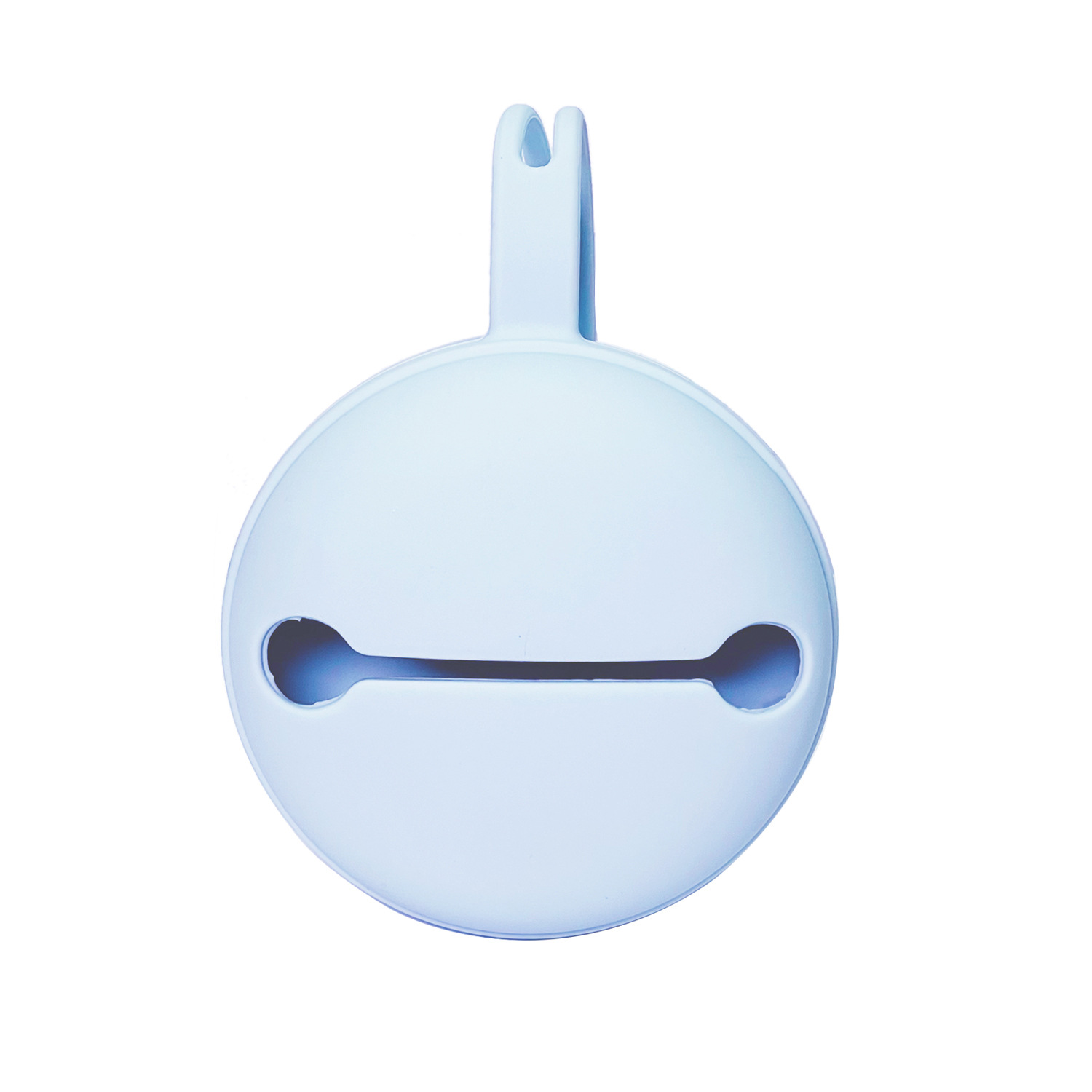 Morderse caja de chupete-azul redondo-silicona suave