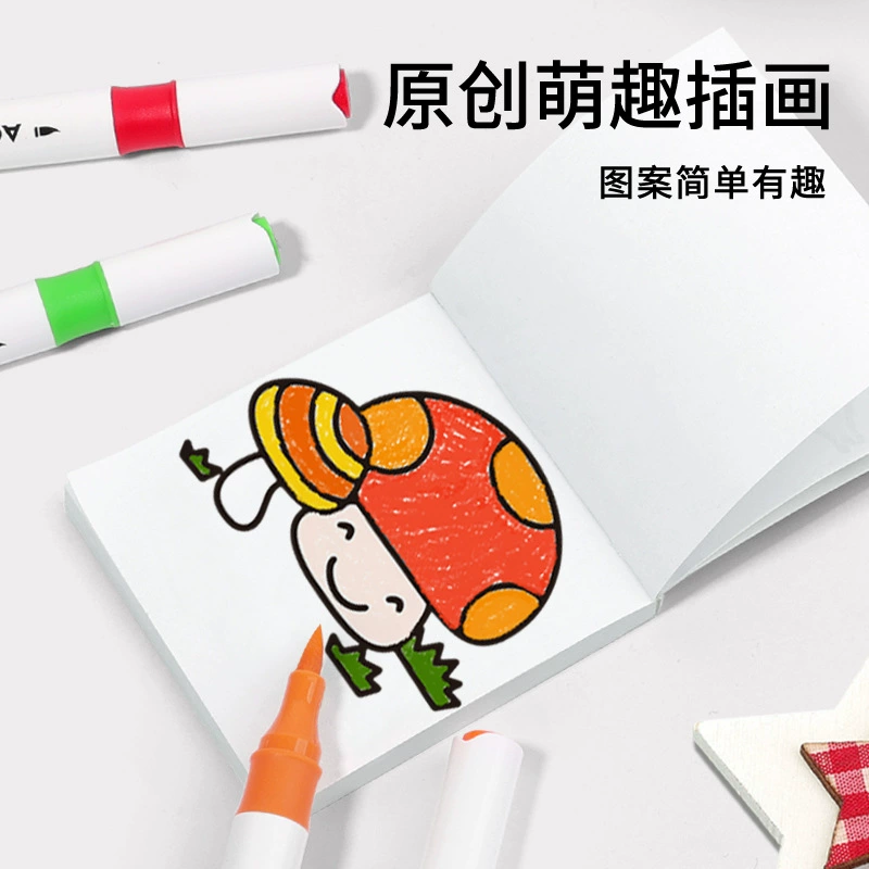 Small coloring book for kindergarten, graffiti, training