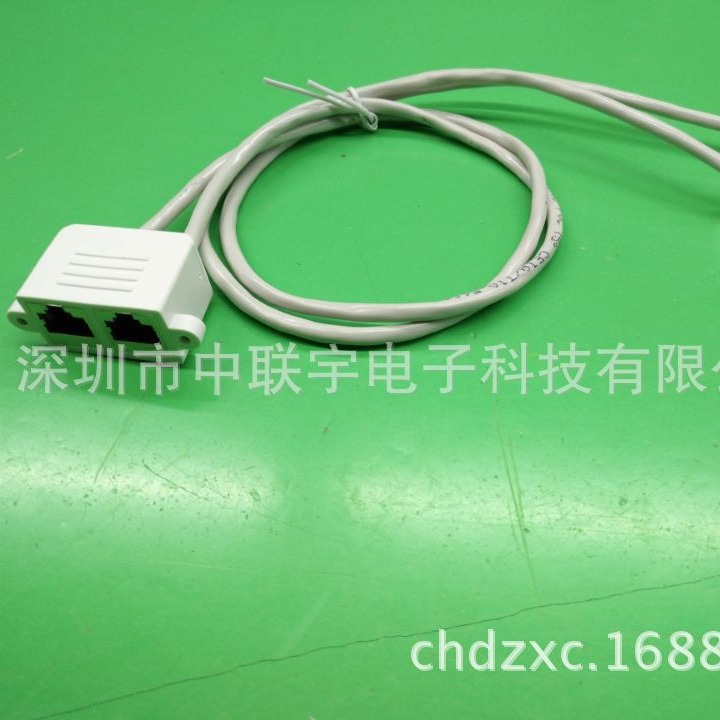 POE带耳朵网线二分二连接线双母线多媒体线网络连接线延长线RJ45