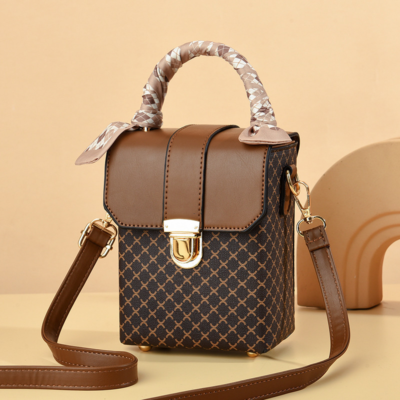 Mini borsa a tracolla a quadri da donna in stile coreano_voghion.com