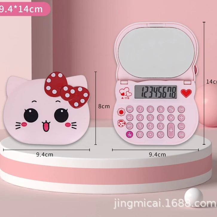 Кристалл цвет риса завод JM-115 внешний вид авторского права мультфильм калькулятор трансграничный для KT115 зеркало для макияжа компьютера