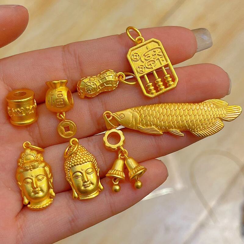 Sand gold lucky bag peanut Buddha Guanyin Fujia world koi pendant bracelet necklace pendant diy jewelry pendant Sand gold lucky bag peanut Buddha Guanyin Fujia world koi pendant bracelet necklace pendant diy jewelry pendant