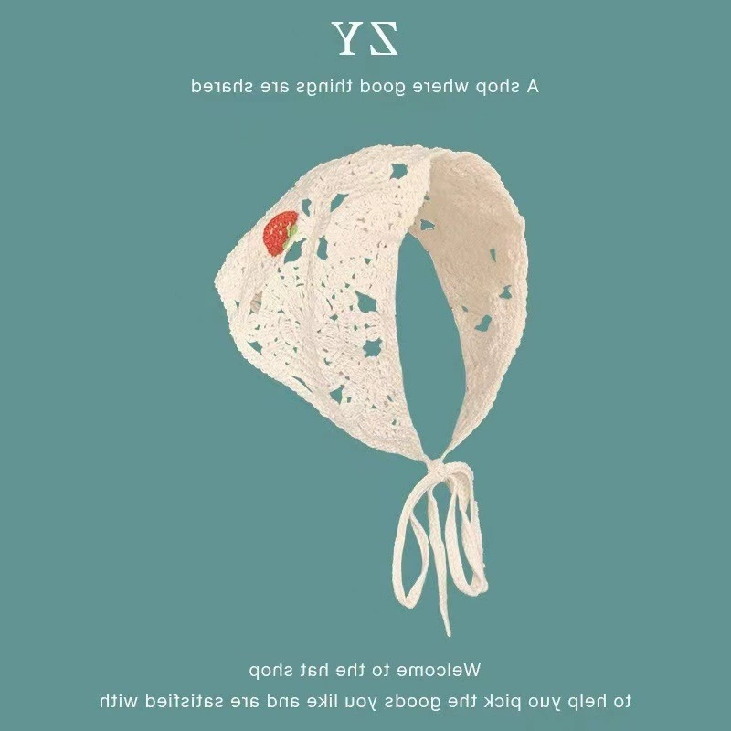 Французский ретро-шарф-треугольник для женщин 2024, новинка осени и зимы, вязаный берет для моря, маленькая повязка для волос в пасторальном стиле, треугольный.