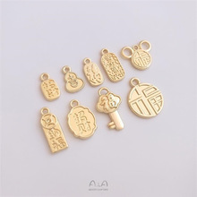 ��ɫ14K������ؔ�{���Ͻ��ֵ��Ƹ���С����diy��������Ʒ���