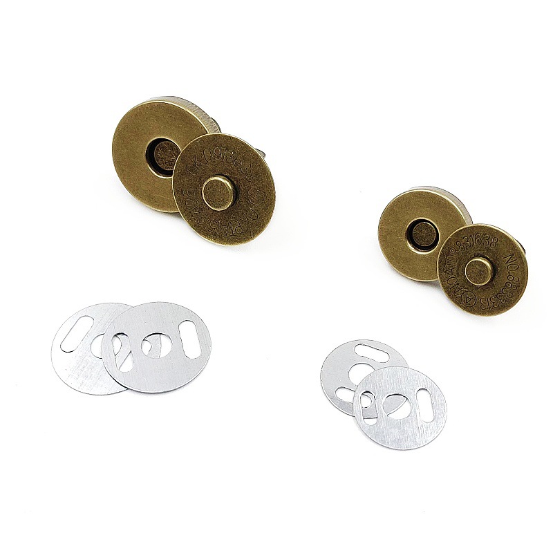 Botón de succión magnética bolsa sin costura botón accesorios de bolsa botón de sujeción magnética botón de sujeción magnética fuerte botón de metal sin costura