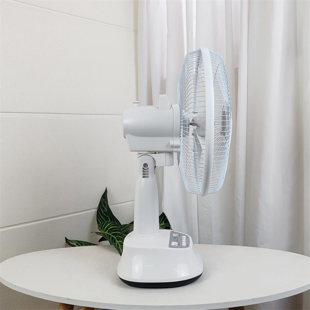 El nuevo ventilador de batería de batería de batería de batería de batería de panel solar de 12 pulgadas de la temporada, ventilador de mesa recargable, ventilador de emergencia