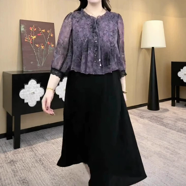 Летняя новая французская мода, легкая роскошная женщина