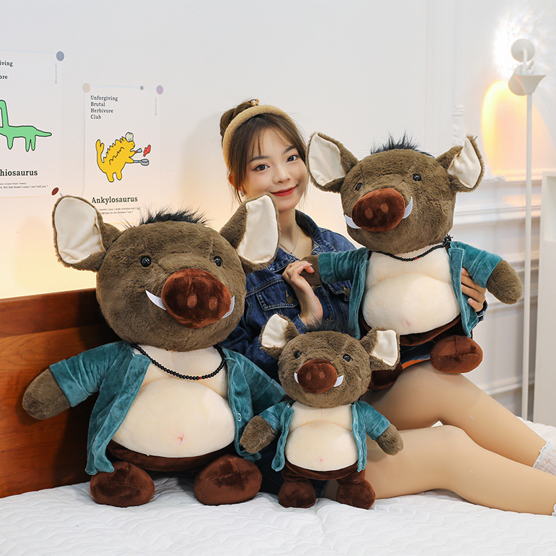 Mito negro cerdo ocho anillos muñecas juguetes de peluche cerdo muñecas de tela para niños muñecas de regalo de cumpleaños lotes de niños
