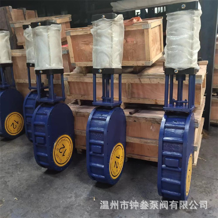 Z674TC-10P  Z674TC 气动对夹式陶瓷双闸板阀 304不锈钢材质