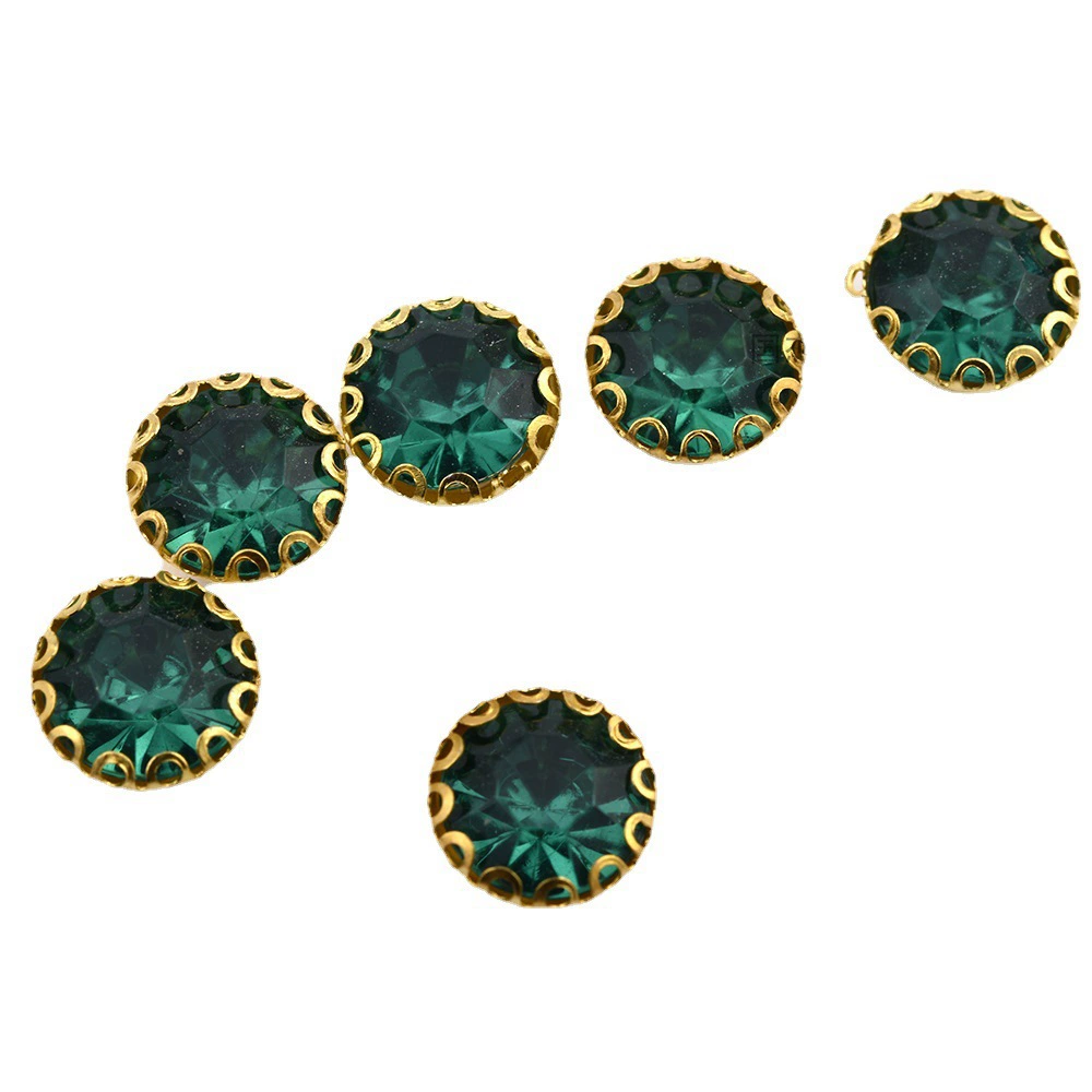 Acrylic's hand seam drilling claws 8 round lace bag buckle drilling wedding dresses stage performance clothing gold bottom claw diamond