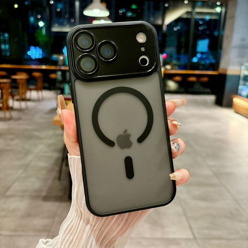 适用iPhone17Pro手机壳雅盾精孔磁吸苹果16自带镜头膜保护套橙色|undefined