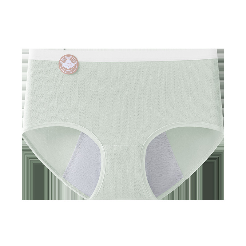 Pantalones fisiticos antibacterianos 7A de gran tamaño para mujer entrepierna de algodón puro cintura media alta para evitar fugas laterales bragas de período menstrual para niñas