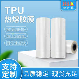 厂家供应抗高温TPU热熔胶膜服装PU热熔胶膜绣花章用双面胶膜
