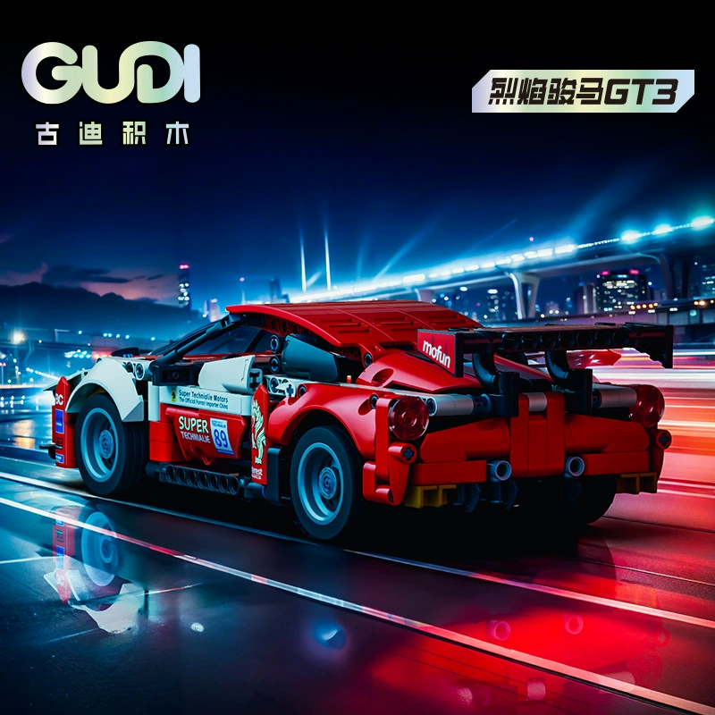 古迪 Warrior, constructor, racing car, transport, assembly model for boys, toy, Birthday gift