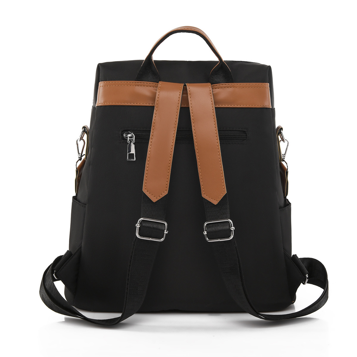 2023 nueva mochila de tela Oxford para mujer casual moda contraste color viaje urbano borla mochila de doble uso al por mayor