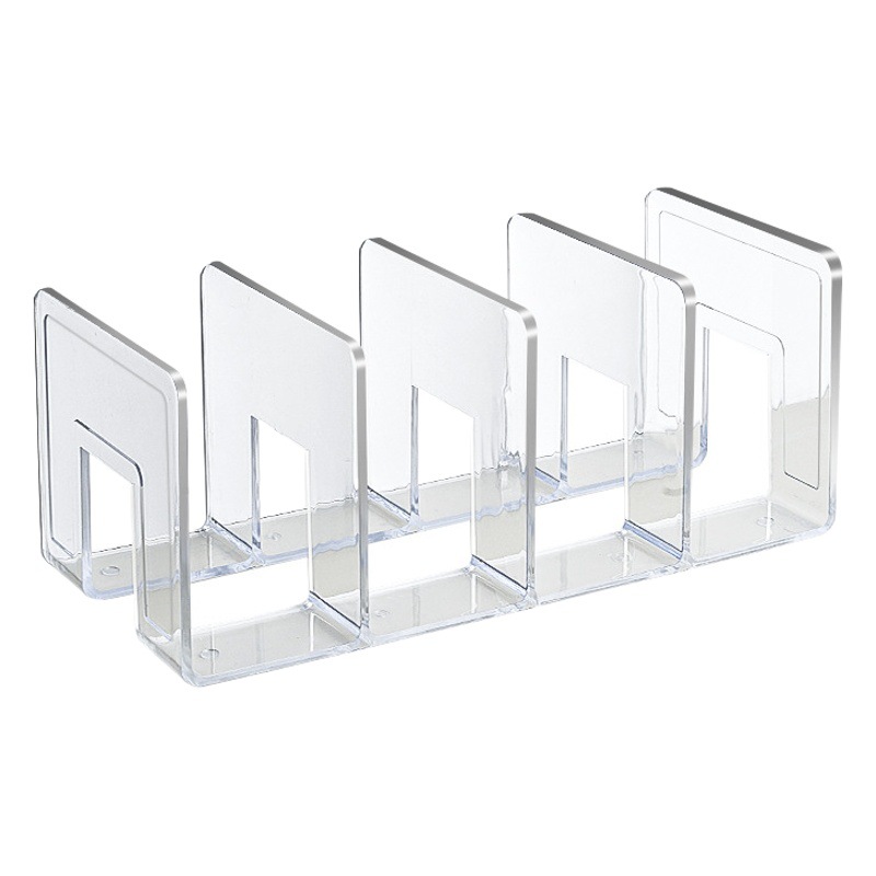 Soporte de libro acrílico material Morandi transparente estudiante escritorio almacenamiento rack papelería oficina estantería al por mayor