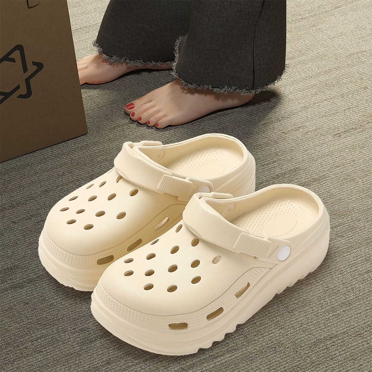 Летняя пляжная обувь, верхняя одежда, шлепанцы, женские домашние сандалии на толстой подошве, летние уличные сабо, женская оптовая продажа